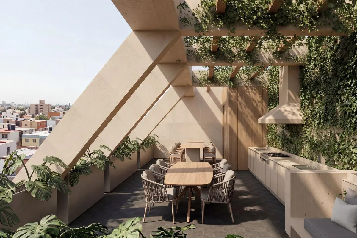 Rooftop y amenidades de Prisa Tower en Lomas 4ta Sección